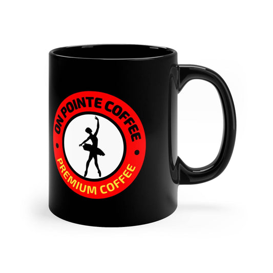 On Pointe Coffee 11oz Black Mug - On Pointe Coffee