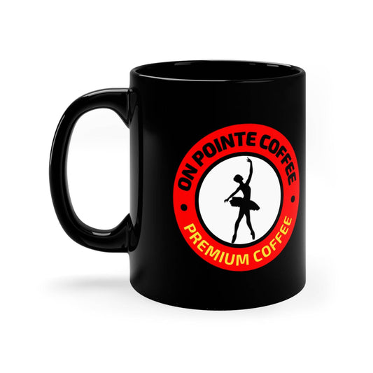 On Pointe Coffee 11oz Black Mug - On Pointe Coffee