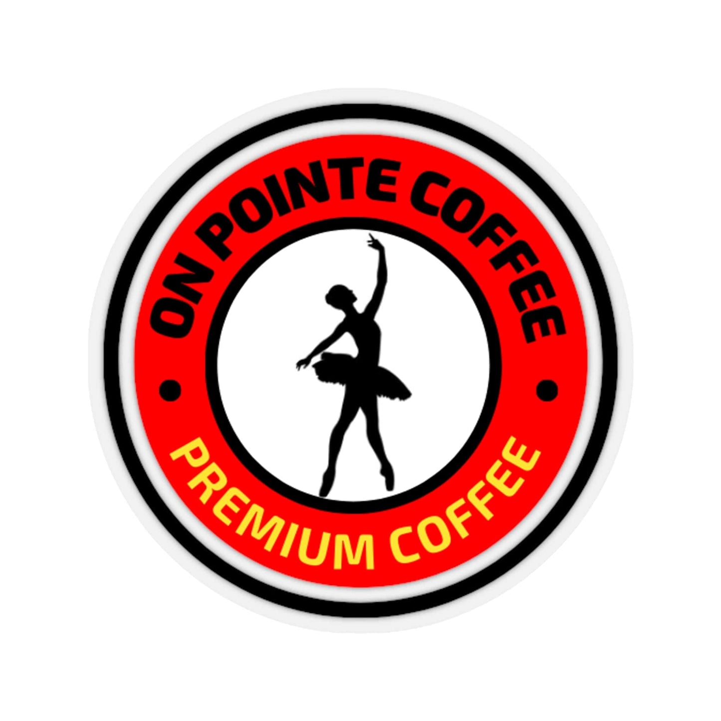 On Pointe Coffee Kiss-Cut Stickers - On Pointe Coffee