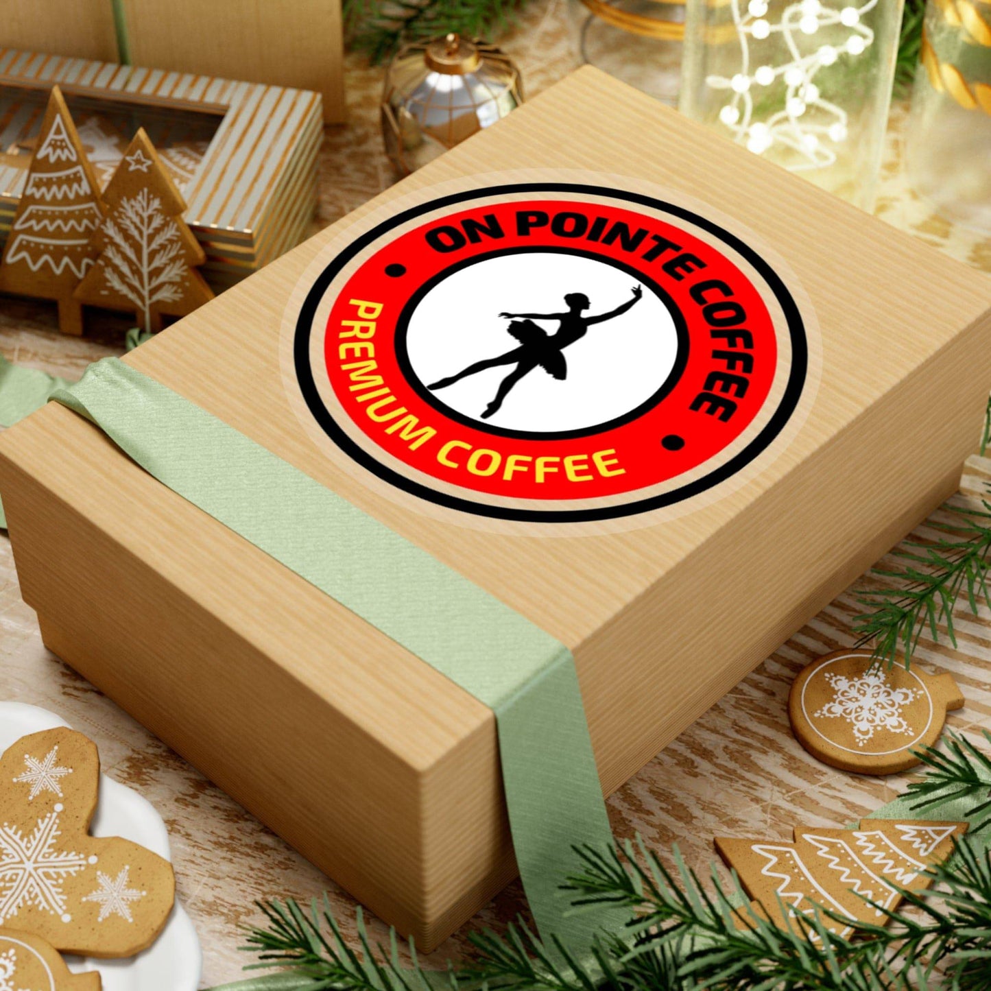 On Pointe Coffee Kiss-Cut Stickers - On Pointe Coffee