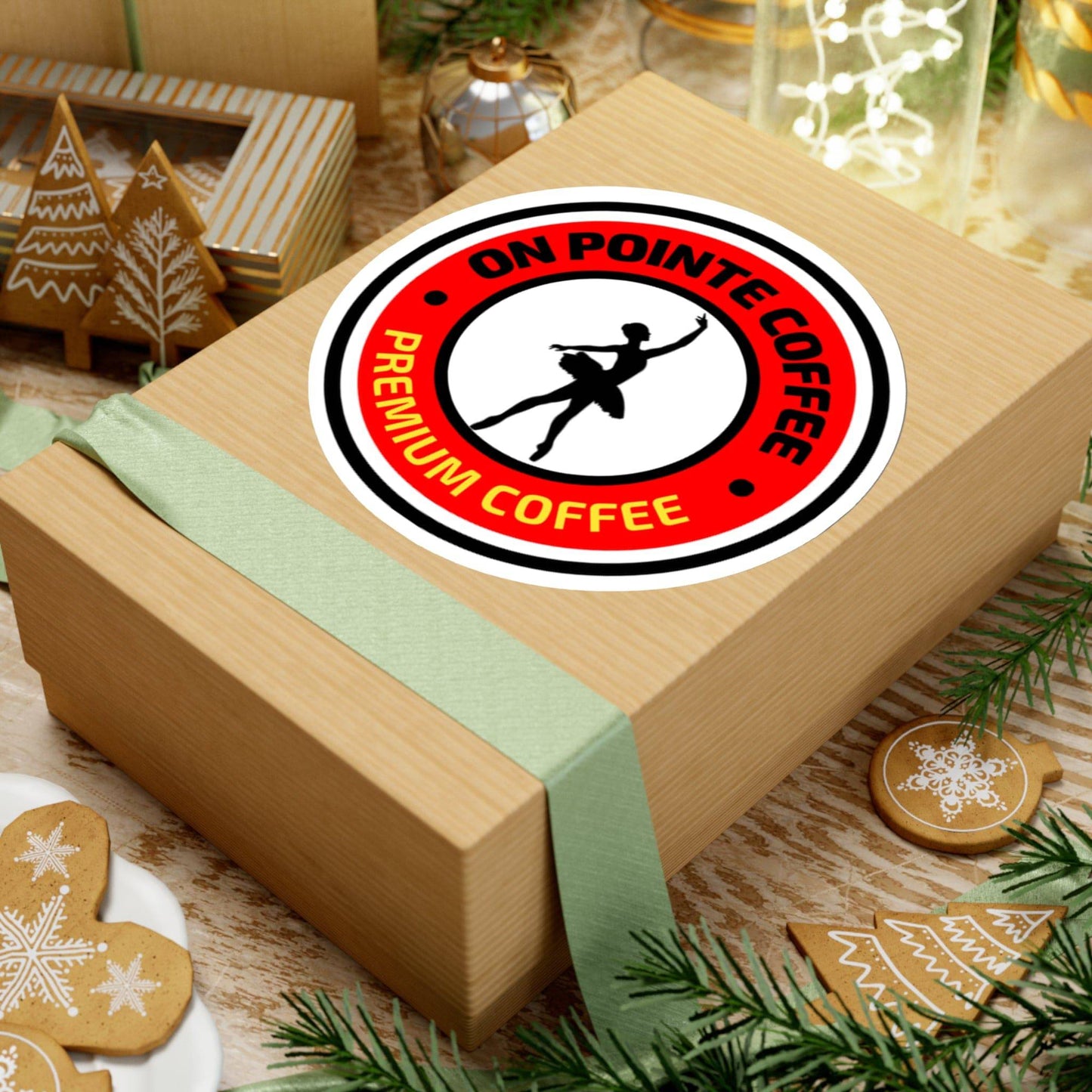 On Pointe Coffee Kiss-Cut Stickers - On Pointe Coffee