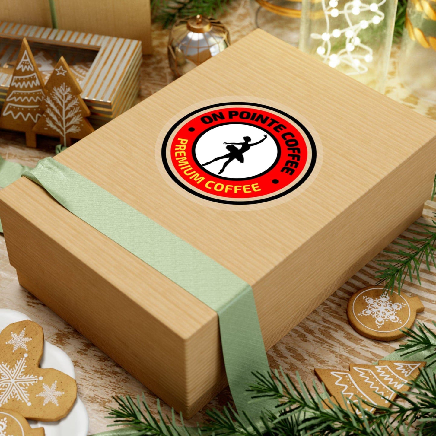 On Pointe Coffee Kiss-Cut Stickers - On Pointe Coffee