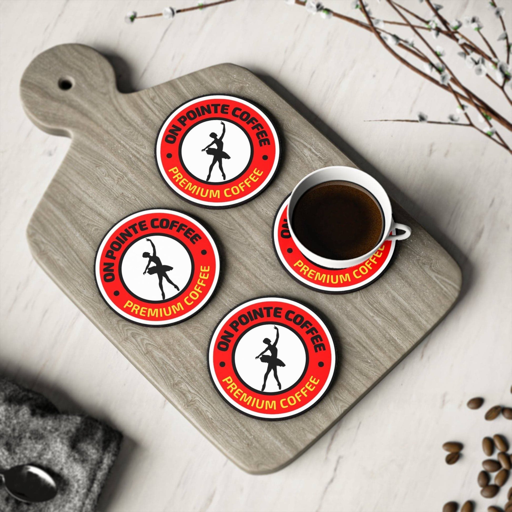 On Pointe Coffee Coasters - On Pointe Coffee