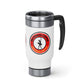 On Pointe Coffee Stainless Steel Travel Mug with Handle, 14oz - On Pointe Coffee